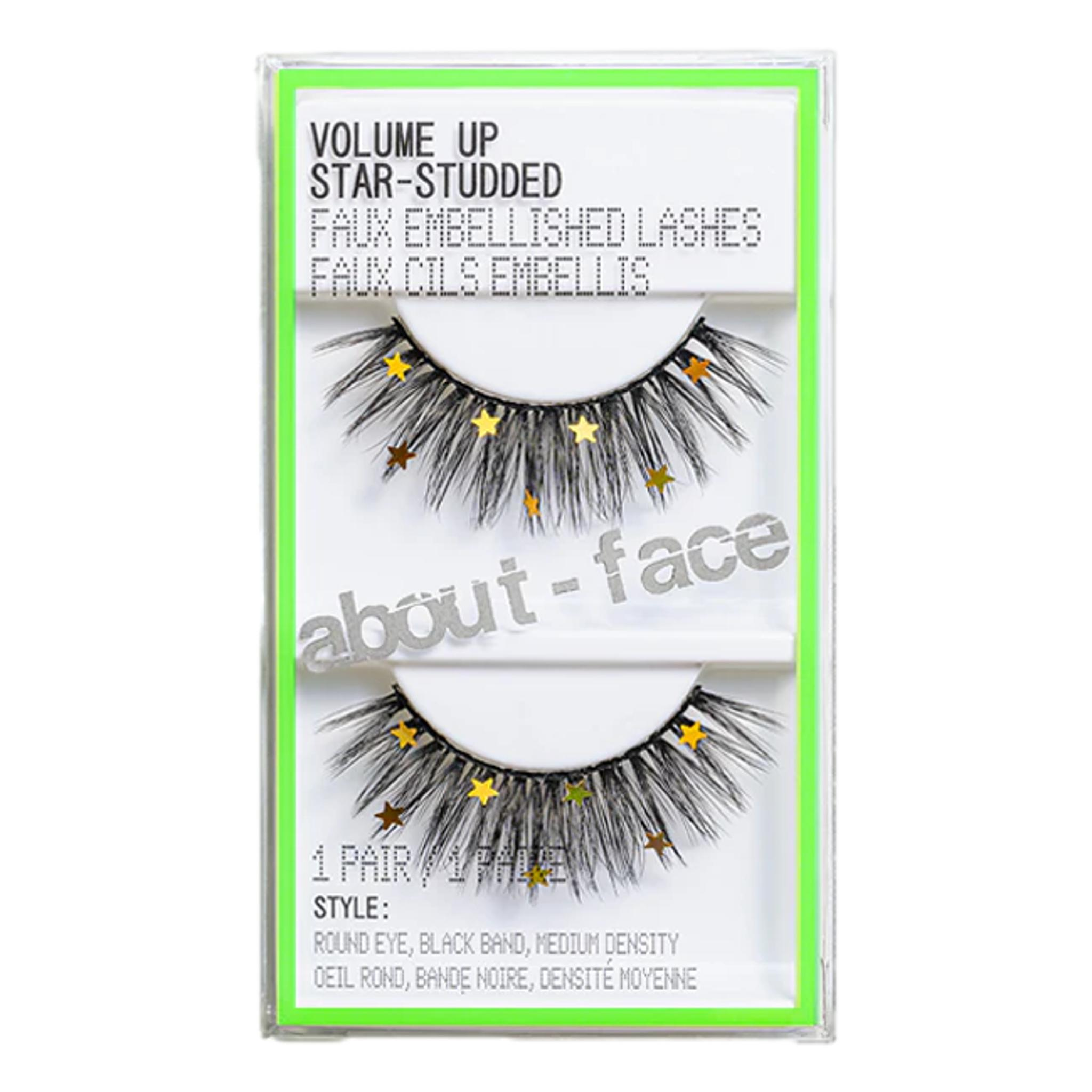 about-face VOLUME UP High drama faux lashes,STAR-STUDDED